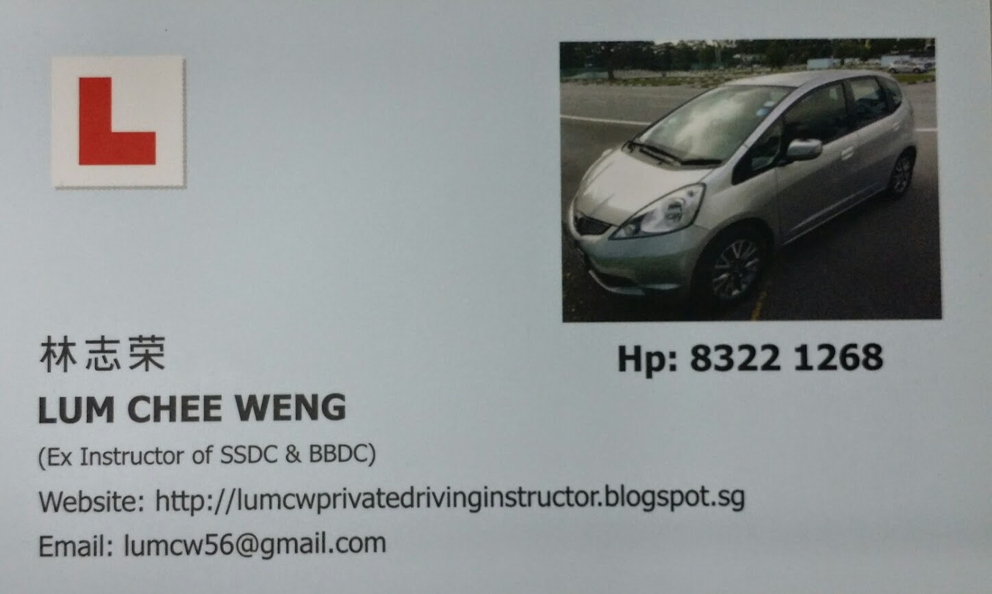 Singapore Private Driving Instructor Lum CW Singapore Private Driving